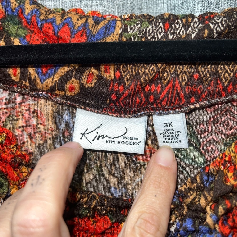Women's Kim Rogers 3X Plus Size Abstract Tank Top — Like New! - Picture 3 of 6